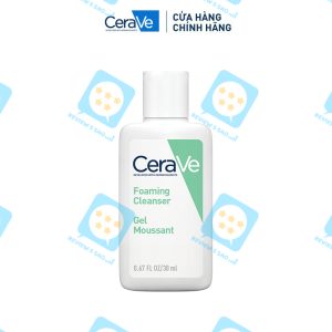 Sữa rửa mặt giúp làm sạch sâu dành cho da thường và dầu Cerave Foaming Facial Cleanse 30ML