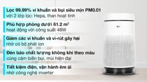 Máy lọc không khí LG PuriCare AS65GDWH0.ABAE
