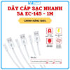 Dây Cáp Sạc 5A Dài 1M EC-145 hỗ trợ sạc nhanh 5A, truyền tải dữ liệu 480mb/s, bọc vải dù siêu bền
