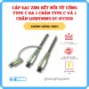 Cáp Sạc 2in1 Kết Nối Từ Cổng Type C Ra 1 Chân Type C và 1 Chân Lightning EC-ICC019